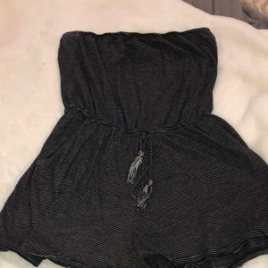 Mossimo Target Black and White Strapless Romper